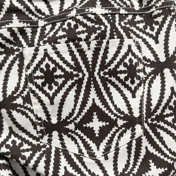 eci New York Brown & Cream Boho Print Zip Ankle Skinny Pants, 8 - Picture 8 of 11